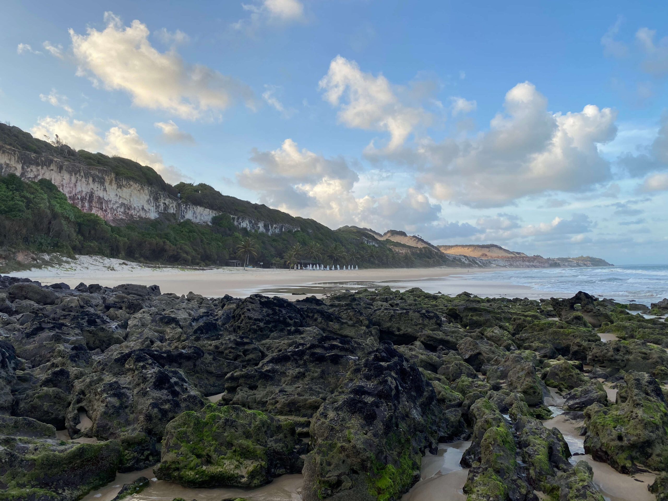 Praia com falésias em Pipa